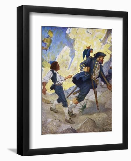 Treasure Island, 1911-Newell Convers Wyeth-Framed Giclee Print