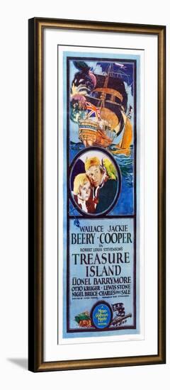 TREASURE ISLAND, from left: Jackie Cooper, Wallace Beery, 1934.-null-Framed Art Print