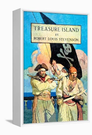 Treasure Island-Newell Convers Wyeth-Framed Stretched Canvas