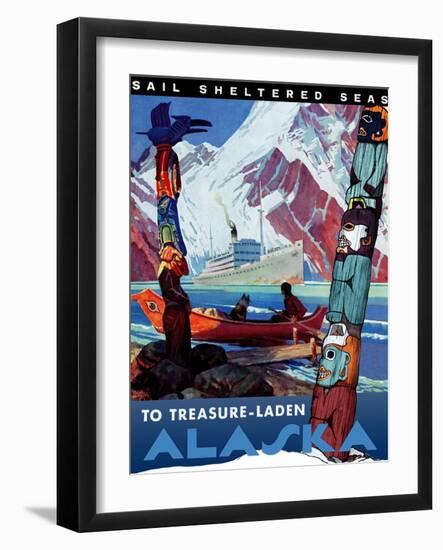 Treasure- Laden Alaska-null-Framed Giclee Print