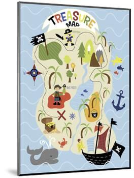 Treasure Map-Erin Clark-Mounted Giclee Print