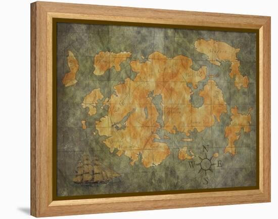 Treasure Map-jgroup-Framed Stretched Canvas