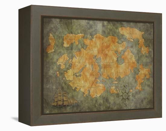 Treasure Map-jgroup-Framed Stretched Canvas