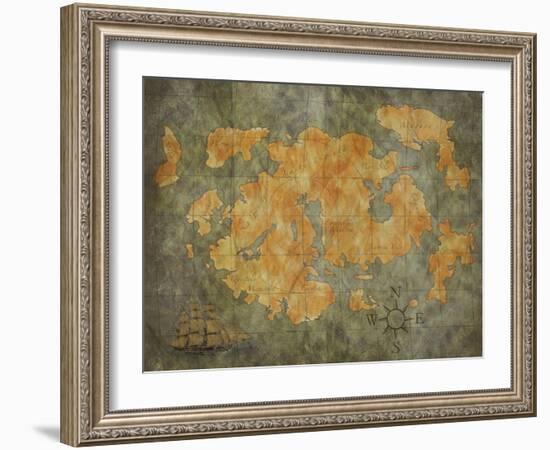 Treasure Map-jgroup-Framed Art Print