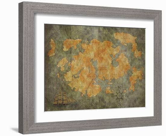 Treasure Map-jgroup-Framed Art Print