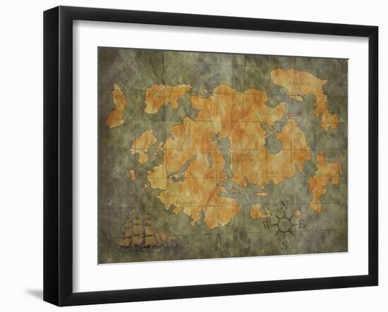 Treasure Map-jgroup-Framed Art Print