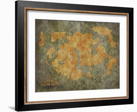 Treasure Map-jgroup-Framed Art Print