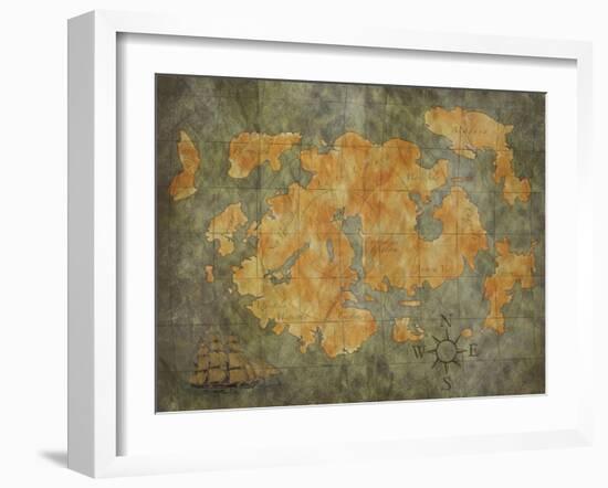 Treasure Map-jgroup-Framed Art Print