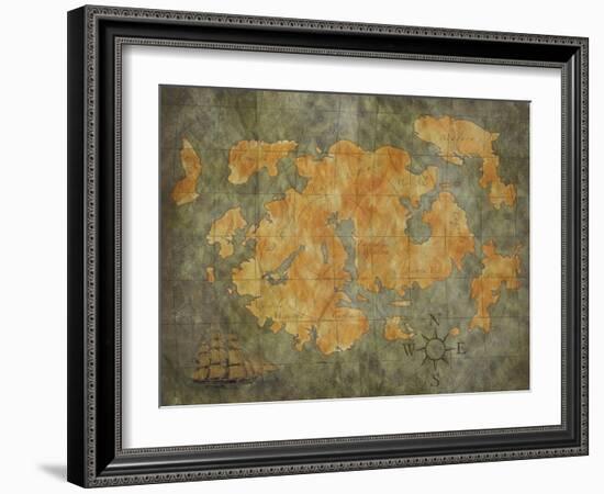 Treasure Map-jgroup-Framed Art Print