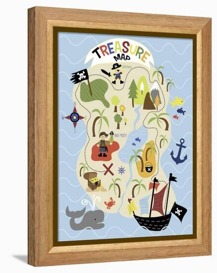 Treasure Map-Erin Clark-Framed Premier Image Canvas