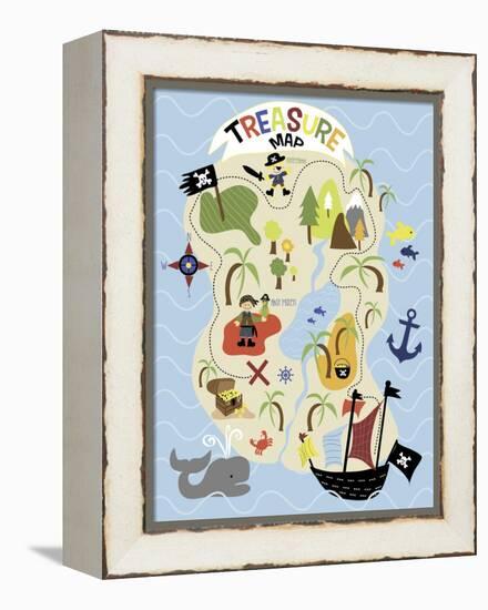 Treasure Map-Erin Clark-Framed Premier Image Canvas