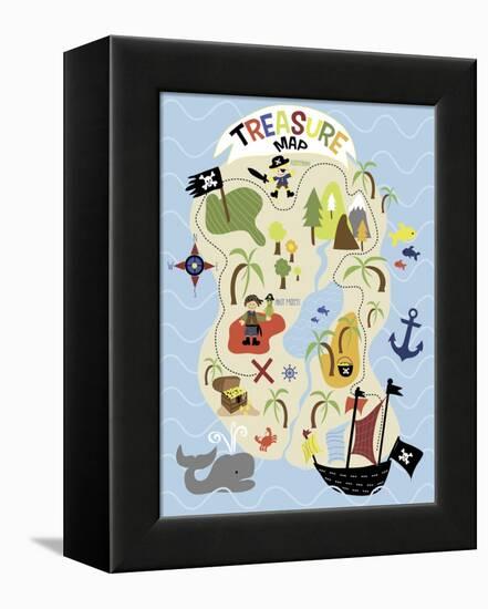 Treasure Map-Erin Clark-Framed Premier Image Canvas