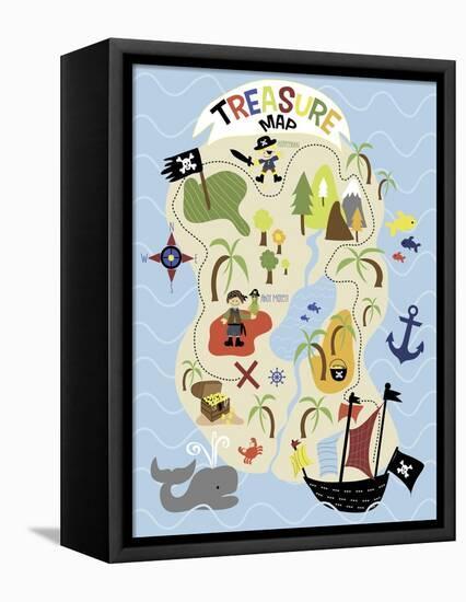 Treasure Map-Erin Clark-Framed Premier Image Canvas