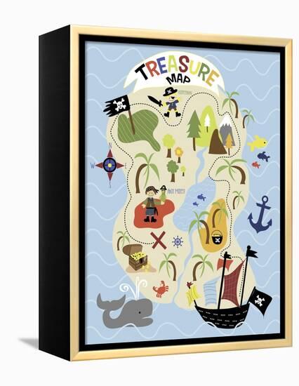 Treasure Map-Erin Clark-Framed Premier Image Canvas