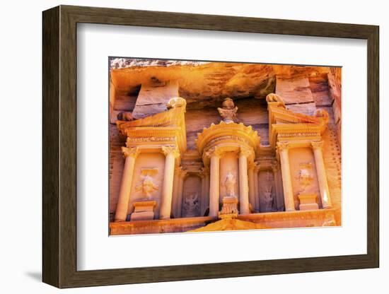 Treasury built by the Nabataens, Siq, Petra, Jordan.-William Perry-Framed Photographic Print