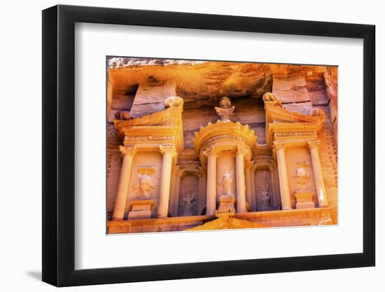 Treasury built by the Nabataens, Siq, Petra, Jordan.-William Perry-Framed Photographic Print