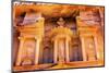 Treasury built by the Nabataens, Siq, Petra, Jordan.-William Perry-Mounted Photographic Print