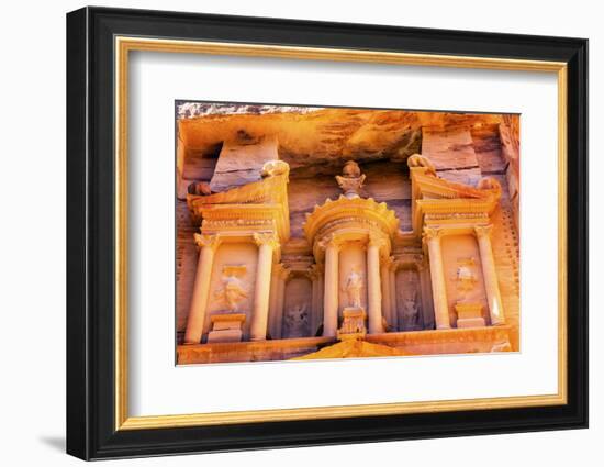 Treasury built by the Nabataens, Siq, Petra, Jordan.-William Perry-Framed Photographic Print