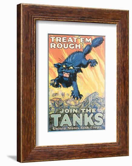 Treat'Em Rough! Join The Tanks-August Hutof-Framed Art Print