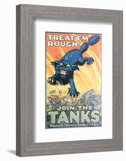 Treat'Em Rough! Join The Tanks-August Hutof-Framed Art Print