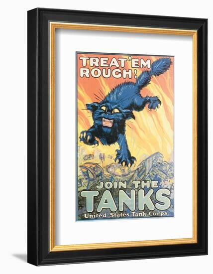 Treat'Em Rough! Join The Tanks-August Hutof-Framed Art Print