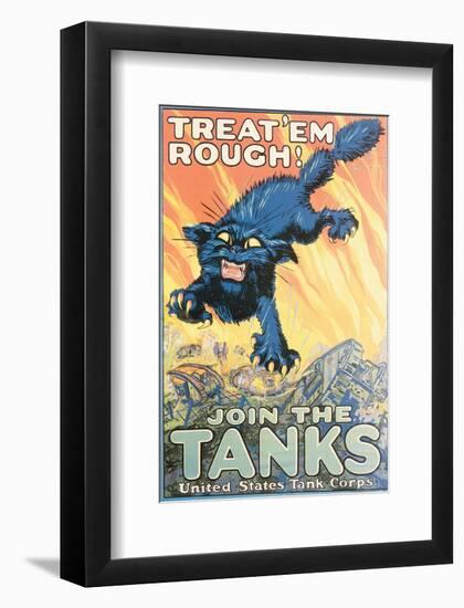 Treat'Em Rough! Join The Tanks-August Hutof-Framed Art Print