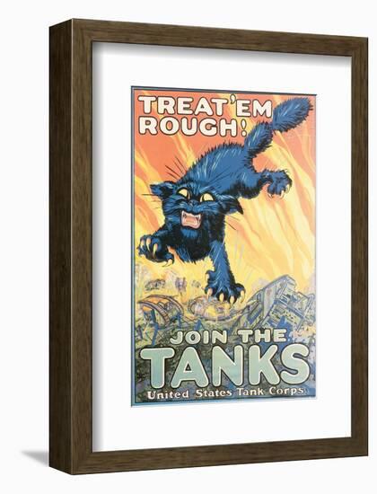 Treat'Em Rough! Join The Tanks-August Hutof-Framed Art Print