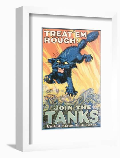 Treat'Em Rough! Join The Tanks-August Hutof-Framed Art Print