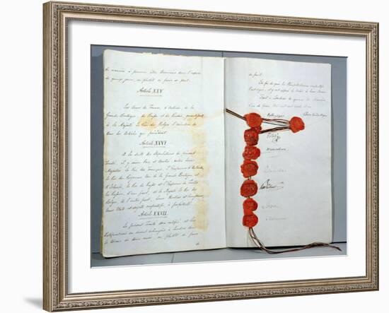 Treaty Establishing Belgium as a Sovereign State, Signed 15th November 1831-null-Framed Giclee Print