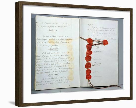 Treaty Establishing Belgium as a Sovereign State, Signed 15th November 1831-null-Framed Giclee Print