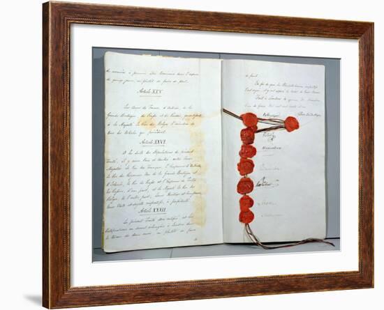 Treaty Establishing Belgium as a Sovereign State, Signed 15th November 1831-null-Framed Giclee Print