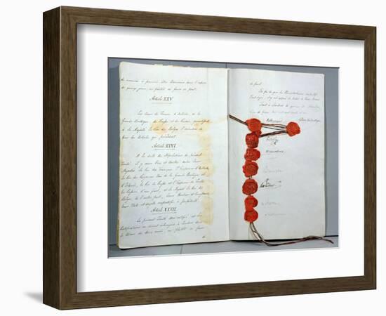 Treaty Establishing Belgium as a Sovereign State, Signed 15th November 1831-null-Framed Giclee Print