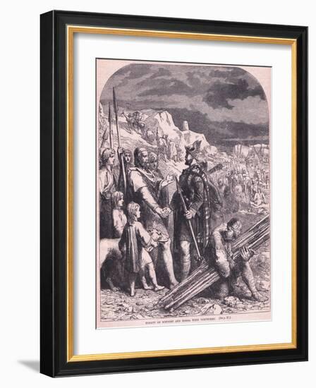 Treaty of Hengist and Horsa with Vortigern Ad 600-Francois Edouard Zier-Framed Giclee Print