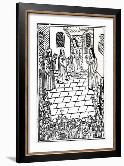 Treaty of Marriage Between Charles V and Princess Mary Tudor, C1508-Richard Pynson-Framed Giclee Print