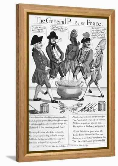 Treaty of Paris Cartoon-null-Framed Premier Image Canvas