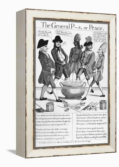 Treaty of Paris Cartoon-null-Framed Premier Image Canvas