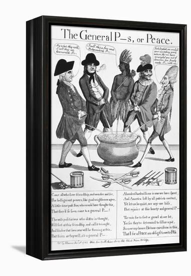 Treaty of Paris Cartoon-null-Framed Premier Image Canvas