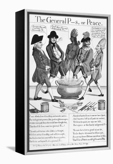 Treaty of Paris Cartoon-null-Framed Premier Image Canvas