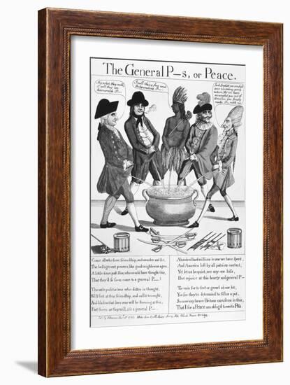 Treaty of Paris Cartoon-null-Framed Giclee Print