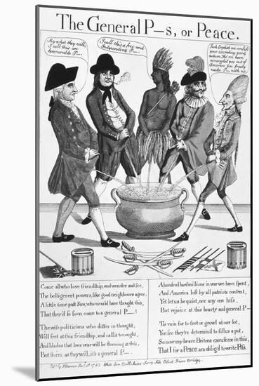 Treaty of Paris Cartoon-null-Mounted Giclee Print