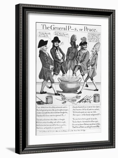 Treaty of Paris Cartoon-null-Framed Giclee Print