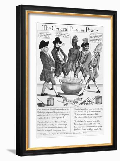 Treaty of Paris Cartoon-null-Framed Giclee Print
