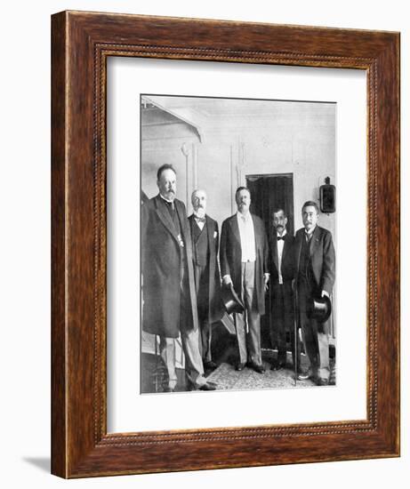 Treaty of Portsmouth Peacemakers on Board the Mayflower, 1905-null-Framed Giclee Print