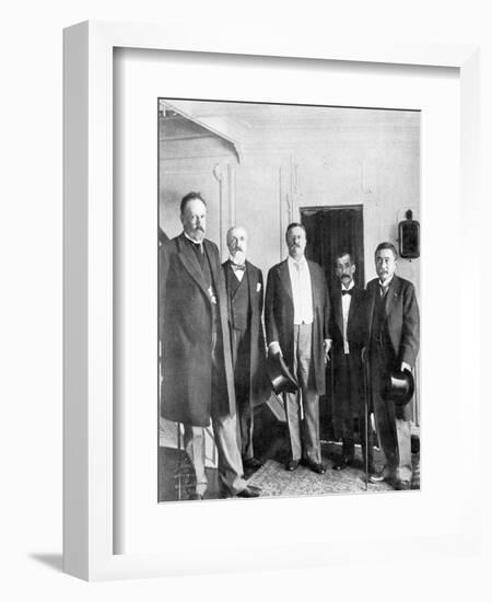 Treaty of Portsmouth Peacemakers on Board the Mayflower, 1905-null-Framed Giclee Print