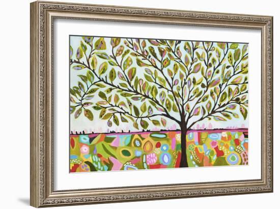 Tree Abstract-Karen Fields-Framed Art Print