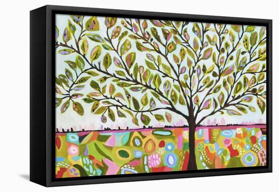 Tree Abstract-Karen Fields-Framed Stretched Canvas