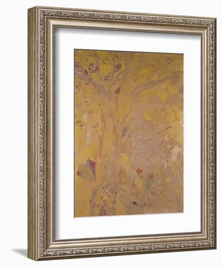 Tree Against a Yellow Background-Odilon Redon-Framed Giclee Print