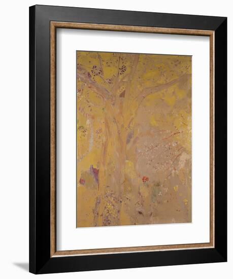 Tree Against a Yellow Background-Odilon Redon-Framed Giclee Print