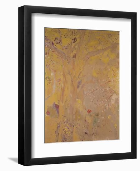 Tree Against a Yellow Background-Odilon Redon-Framed Giclee Print