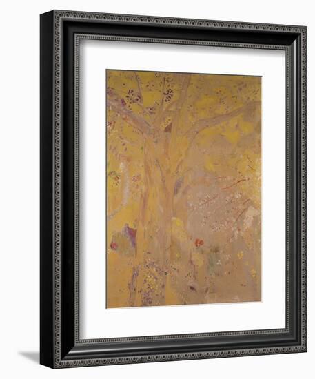 Tree Against a Yellow Background-Odilon Redon-Framed Giclee Print